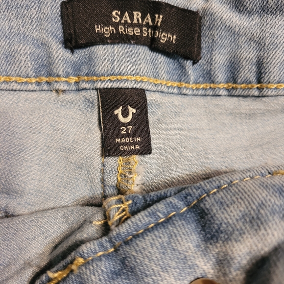 True Religion Light Blue Straight/wide Leg Jeans - Picture 5 of 5